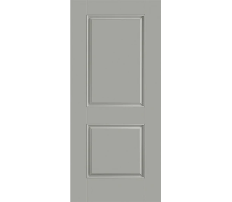 Evansville Two Panel Square Fiberglass Entry Door